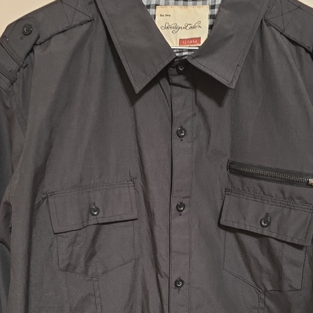 Sovereign Code Black Casual Button Down Shirt - image 3